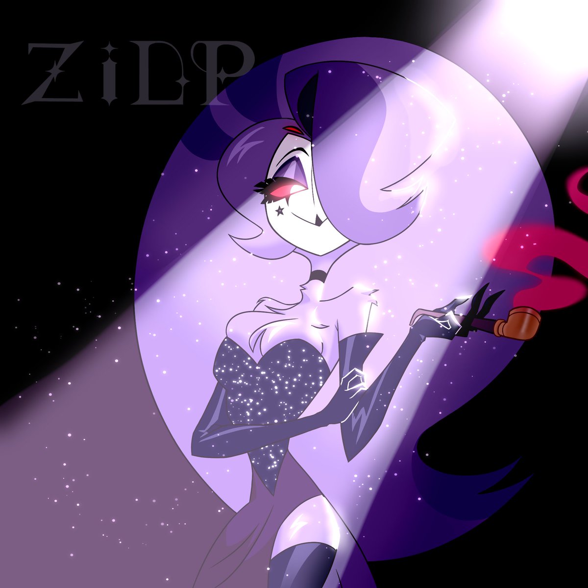 L0verZi5854's tweet image. Angel&apos;s design in Episode 6 is so beautiful that I decided to draw Stolas in this image.
I borrowed the design from an artist!

#Stolas #helluvabossstolas #HelluvaBoss