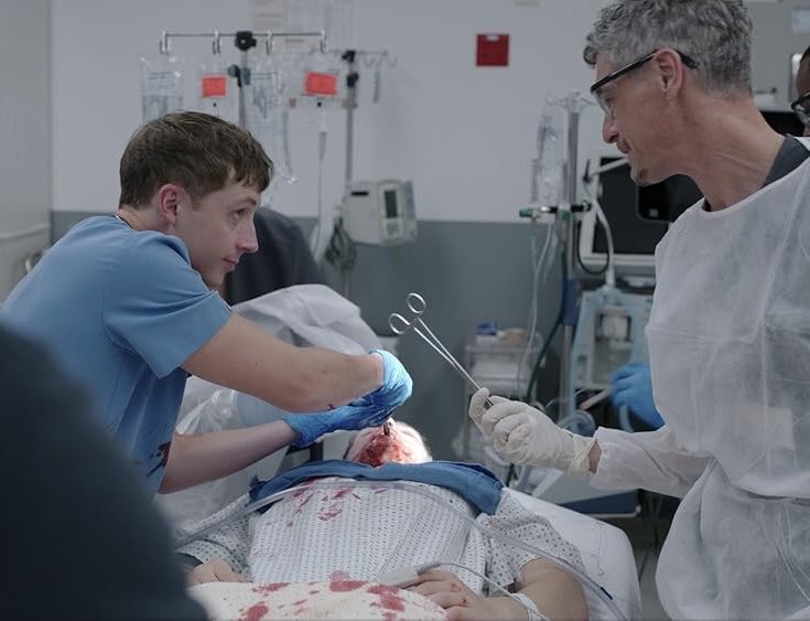 A kid is bleeding from his throat and they’re looking at each other like that??? Get a room before I say a slur.