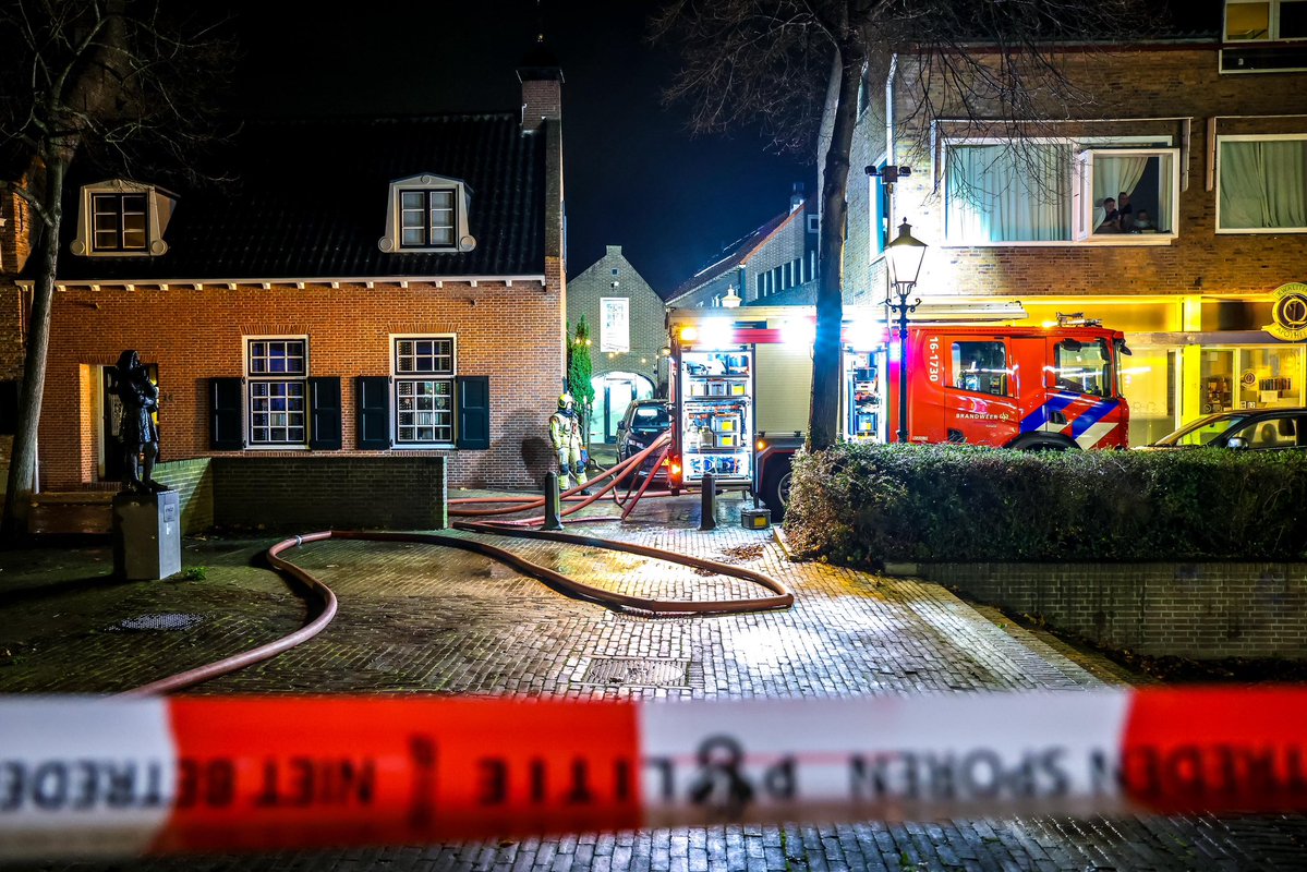 Forse brand op zolder van woning in Rijnsburg