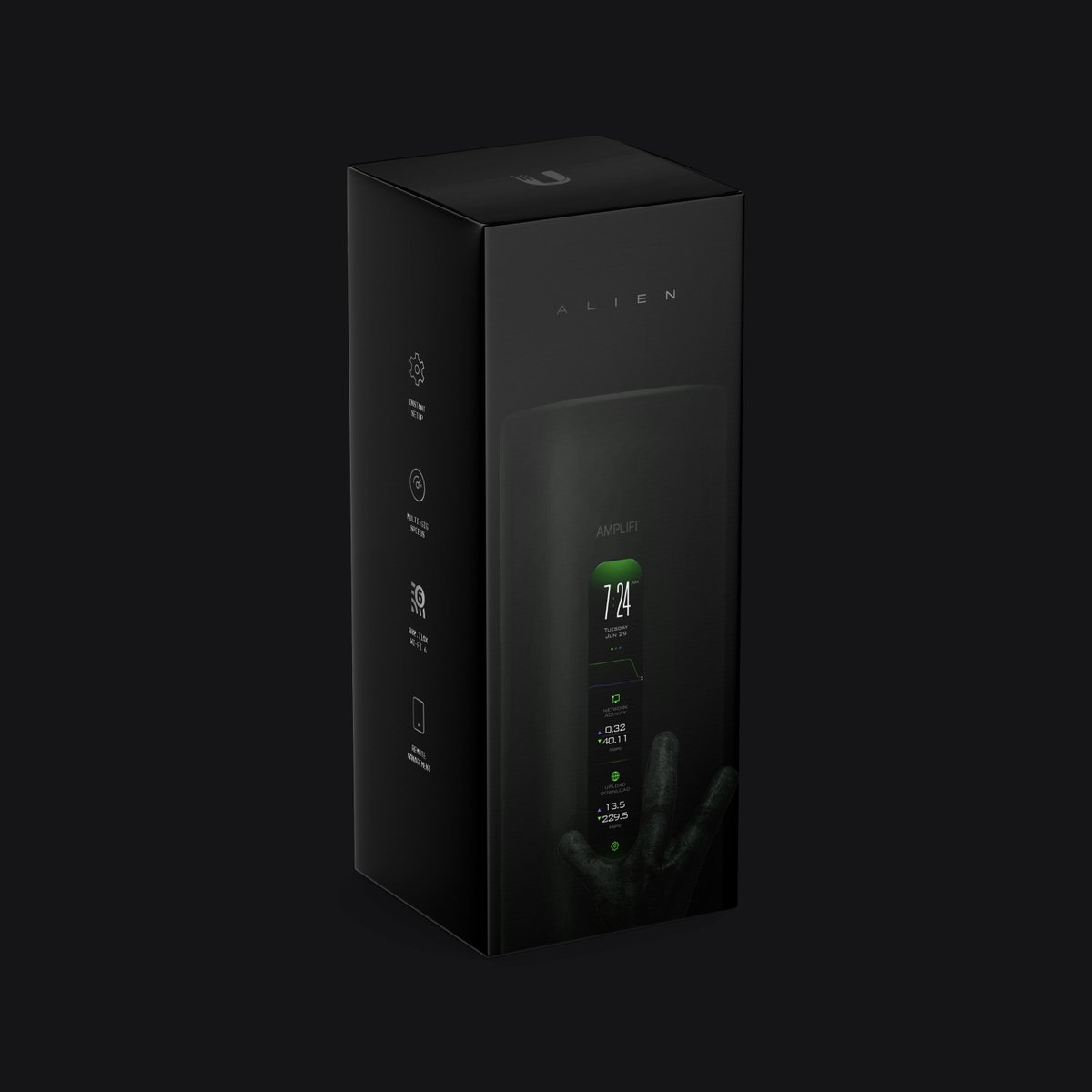 alexgilev's tweet image. wifi router UI design + packaging for ui.com ⚫️