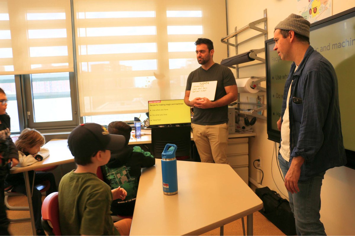 LearningSpring's tweet image. In art class, our students had an incredible time with Jono Waldman and Drew Peterson from New Victory Theater--huge thanks for sharing your craft with us. The performing arts provide another avenue for our students to express themselves.