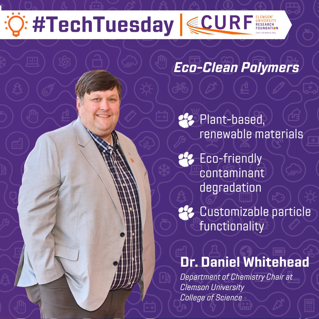 ClemsonTTO's tweet image. Biodegradable Polymers for Cleaner Environments

This technology uses customizable biodegradable PLA particles to capture and neutralize pollutants in air and water.

curf.clemson.edu/technology/bio… 

#TechTuesday #ClemsonResearch #CURFinventor #TechTransfer