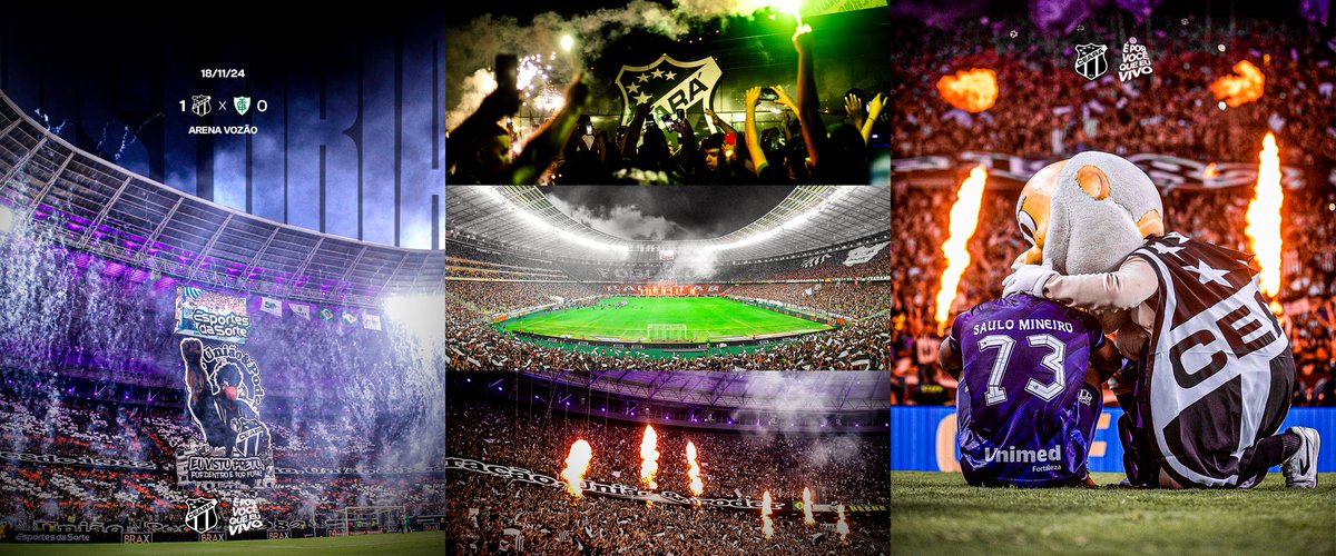 Um dia histórico eternizado na memória dos mais de 63 mil alvinegros presentes na Arena Vozão. 🖤🤍🏁

#CearáSC