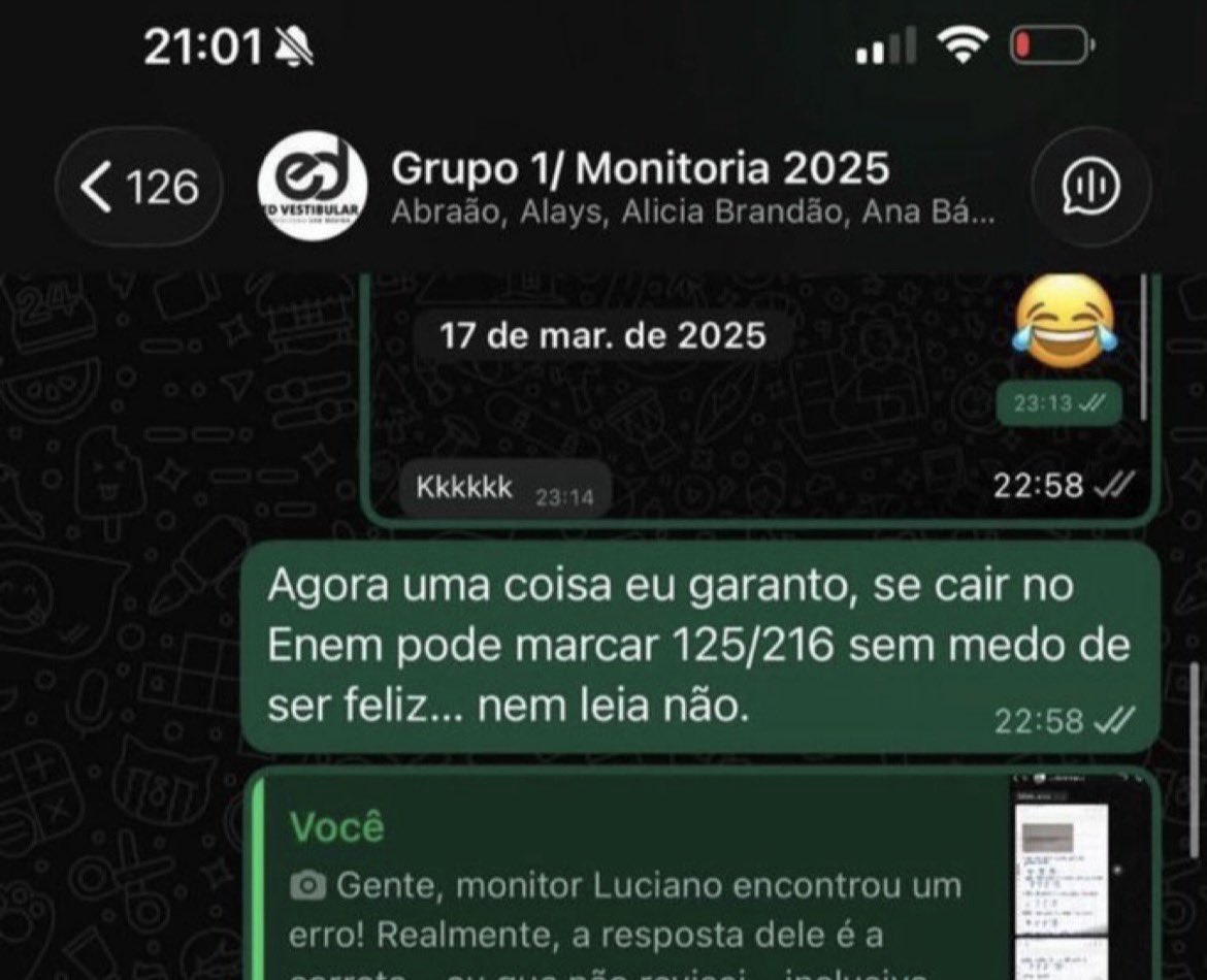yastudiesj's tweet photo. EU PERDI UNS 5 MINUTOS NESSA QUESTÃO, PARA ALGUMAS PESSOAS RECEBEREM O GABARITO MESES ANTES DA PROVA

#ANULAENEM #ANULAOENEM ANULA ENEM https://t.co/XxAnlUGotQ
