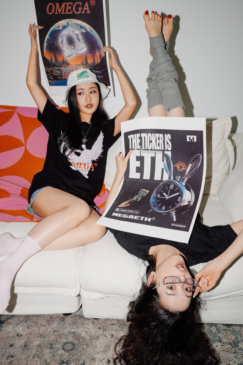 HarukoRose's tweet photo. Give me one name that has better merch than @megaeth 

(And we have our own model 😌) https://t.co/l1GawOSTyd