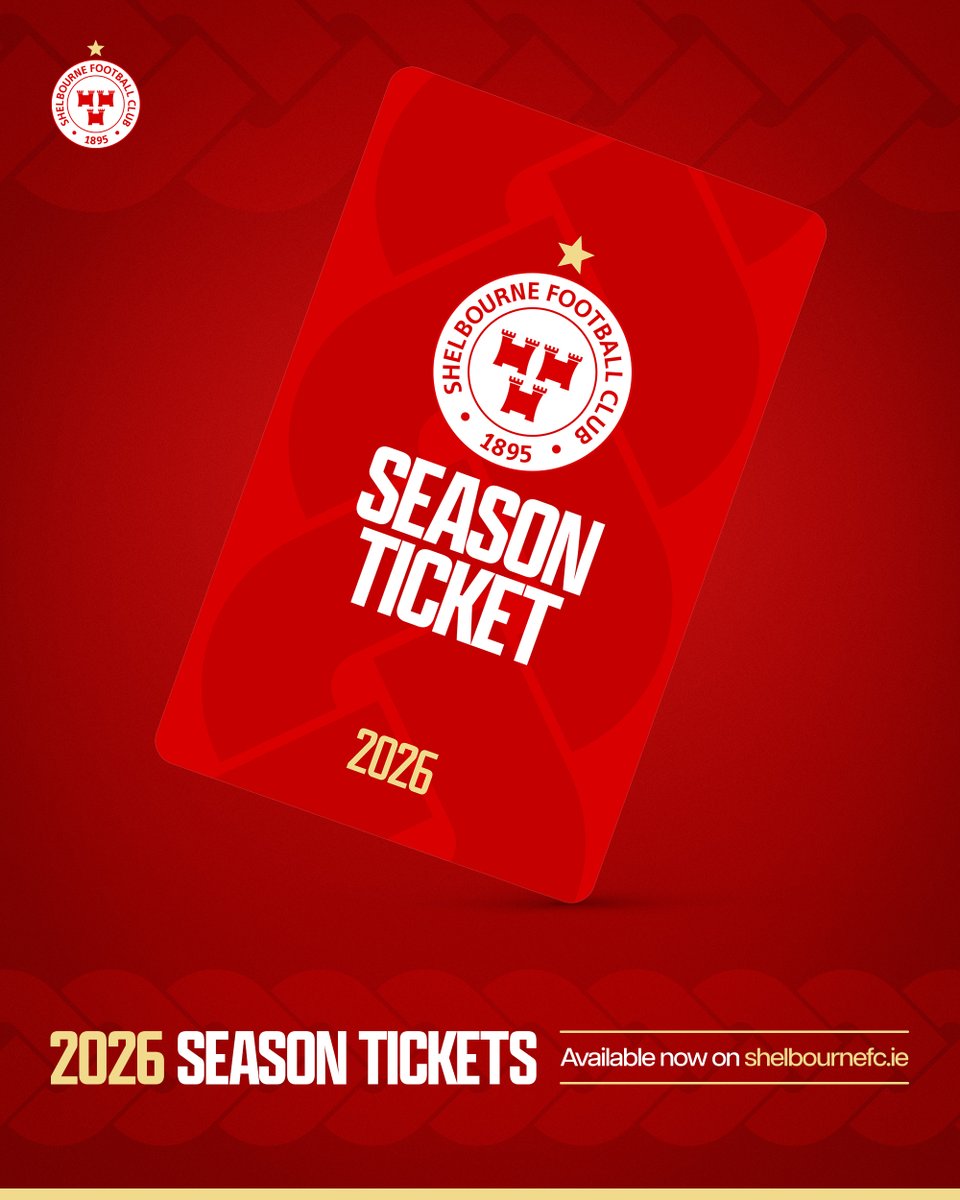 shelsfc's tweet image. 𝟮𝟬𝟮𝟲 𝗦𝗲𝗮𝘀𝗼𝗻 𝗧𝗶𝗰𝗸𝗲𝘁𝘀 are on sale now 🎟️

Tolka Park is saved, the club is growing, and next season is about building on everything we’ve done together on and off the pitch.

🔁 Renew: shelbournefc.ie/season-ticket-…

🆕 New STs: shelbournefc.ie/new-season-tic…