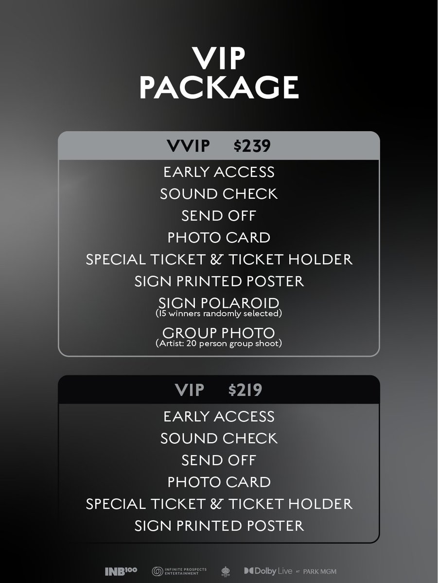 IPEofficial1's tweet image. BAEKHYUN Live [REVERIE] in Las Vegas
 
📅1/17/2026
⏰8 PM Sat
📍Dolby Live at Park MGM
 
🔗Fan Club Verification: bit.ly/VEGAS2026FCPS
🎫Fan Club Presale: 11/21 12PM – 11/23 12PM
🎫Public Sale: 11/24 12PM bit.ly/BAEKHYUNLV26
 
@INB100_official 
#BAEKHYUN #REVERIEINLASVEGAS