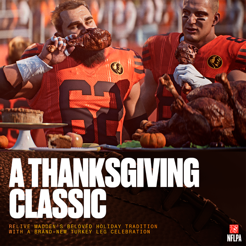 EAMaddenNFL's tweet photo. All-Madden Week is here 🏈

⚡ The All-Madden Legacy Game
📖 Authentic Madden playbooks
👨‍🏫 New Franchise archetype + Superstar storylines
🍗 Turducken celebration
⭐ Exclusive MUT rewards

All-Madden. All Week. All for Coach.
Learn More ➡️ https://t.co/1NjNdusKnf