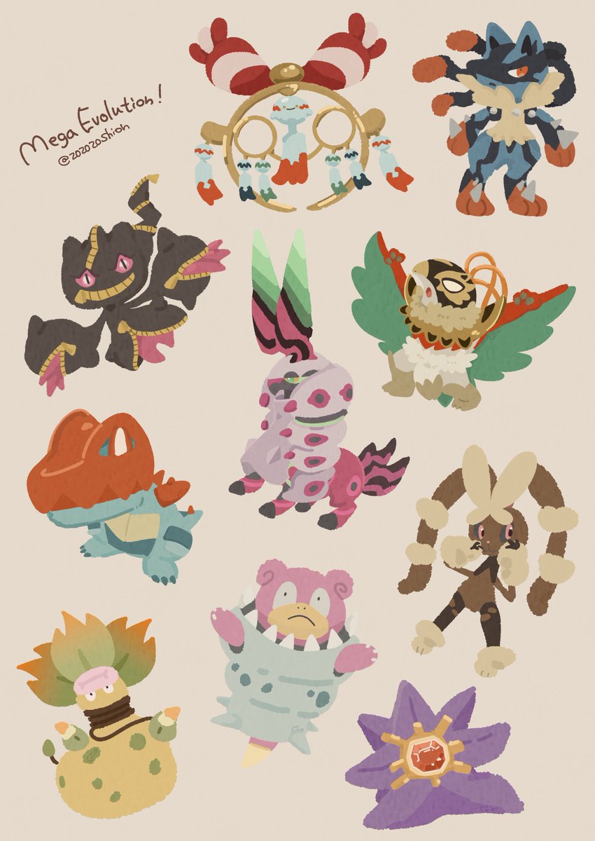 手持ちとメガの再掲
ZA楽しすぎてミアレに住み着いてる