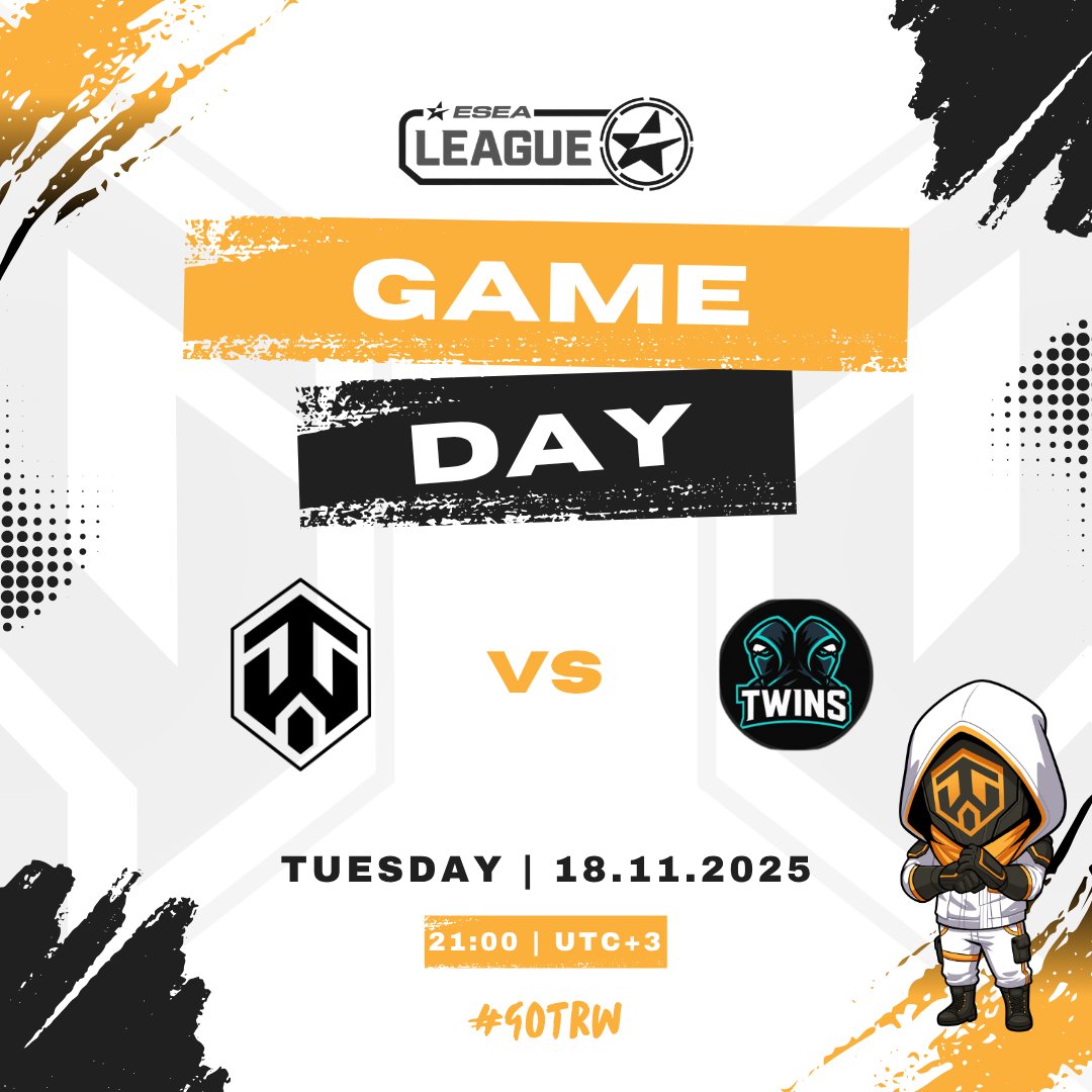 TwreckseSports's tweet image. ‼️GAME DAY ‼️

🆚 Twins
🕗 21.00 / UTC +3
🎙️ @TheJebuuh 
🔴 twitch.tv/trainwrecksesp…

#CS2 #ESEA #Intermediate #esportsfi #gameday