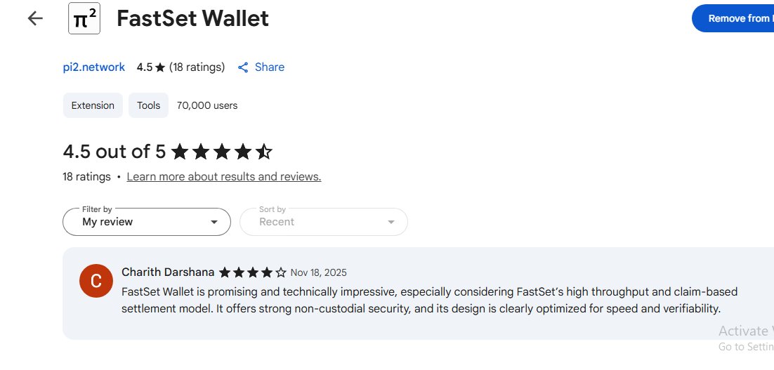 Review the FastSet Wallet <a href="/pisquared/"></a>