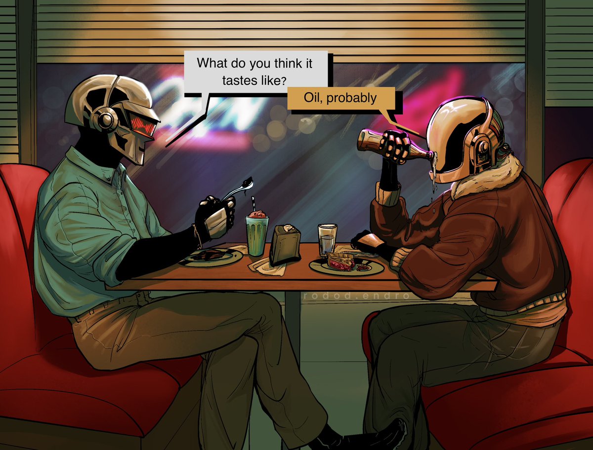 r0d0dendr0's tweet image. Night out #daftpunk