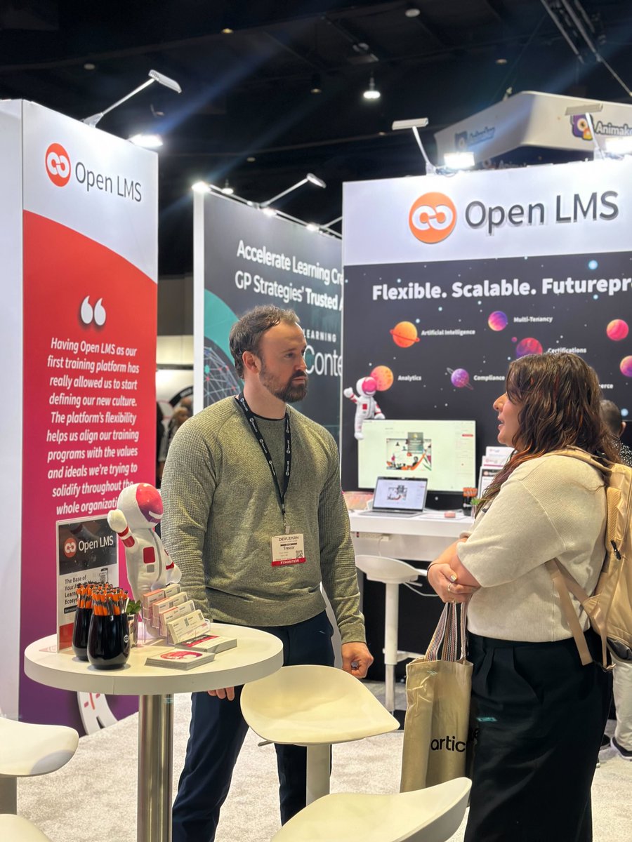 Open_LMS's tweet image. What an energizing DevLearn Las Vegas!🔥Huge thanks to all the corporate learning professionals who stopped by the Open LMS booth to explore how AI, data, and open-source technology can strengthen talent development and drive measurable outcomes. #OpenLMS #CorporateTraining  #LMS