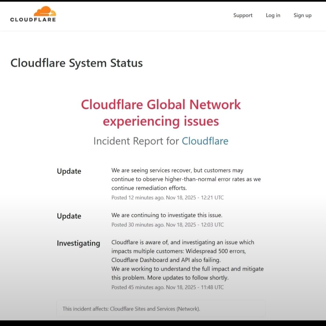 Si tienes problemas con tu web en estos momentos, seguramente sea por causa de Cloudflare 😶