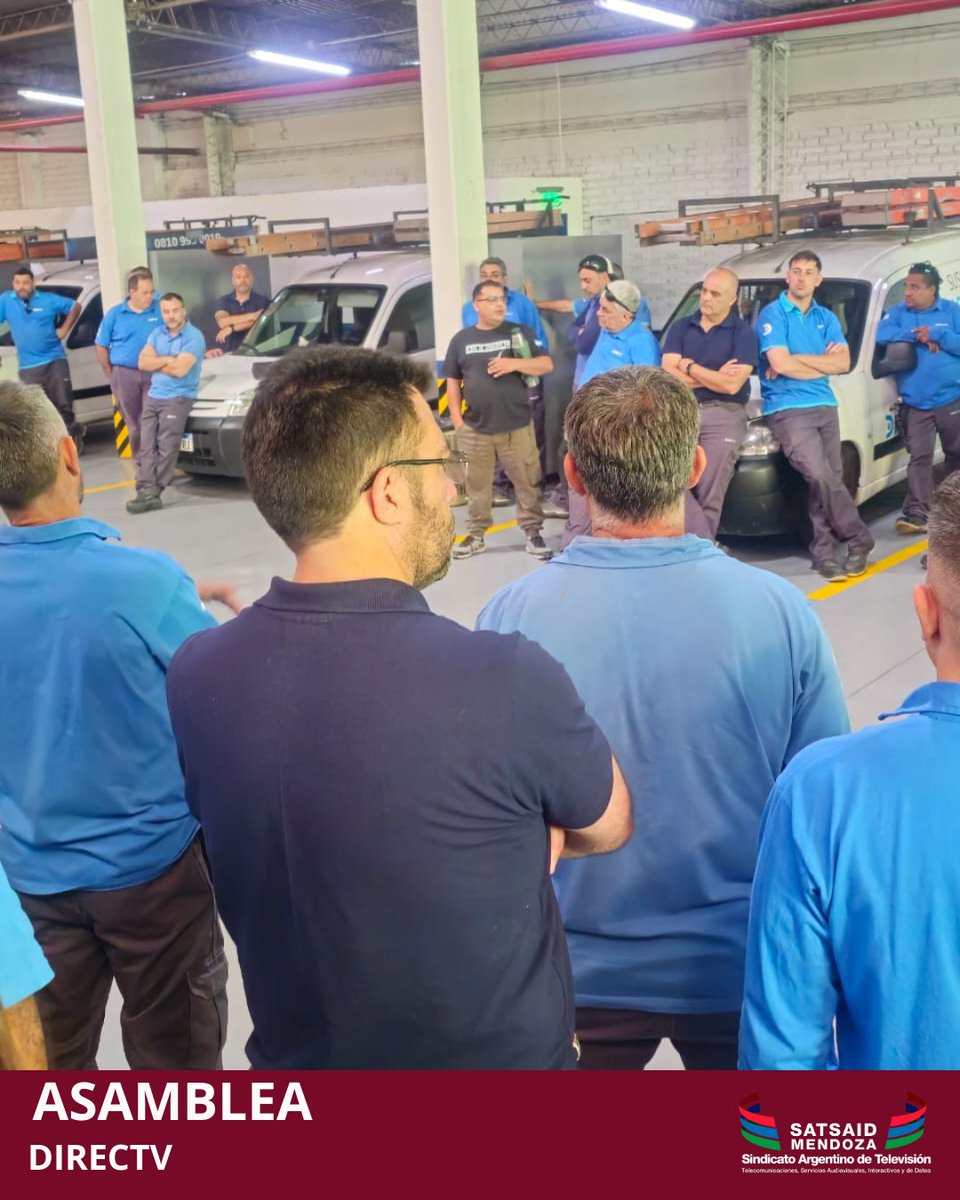 SATSAID_MENDOZA's tweet photo. 🇬🇲 ASAMBLEAS 🇬🇲
Trabajadores y trabajadoras de DIRECTV también realizaron una asamblea para votar por el preacuerdo salarial.
#satsaid #satdaidenlucha #paritaria #directv #atvc #satsaidmendoza #mendoza https://t.co/kmCRtqQXiq