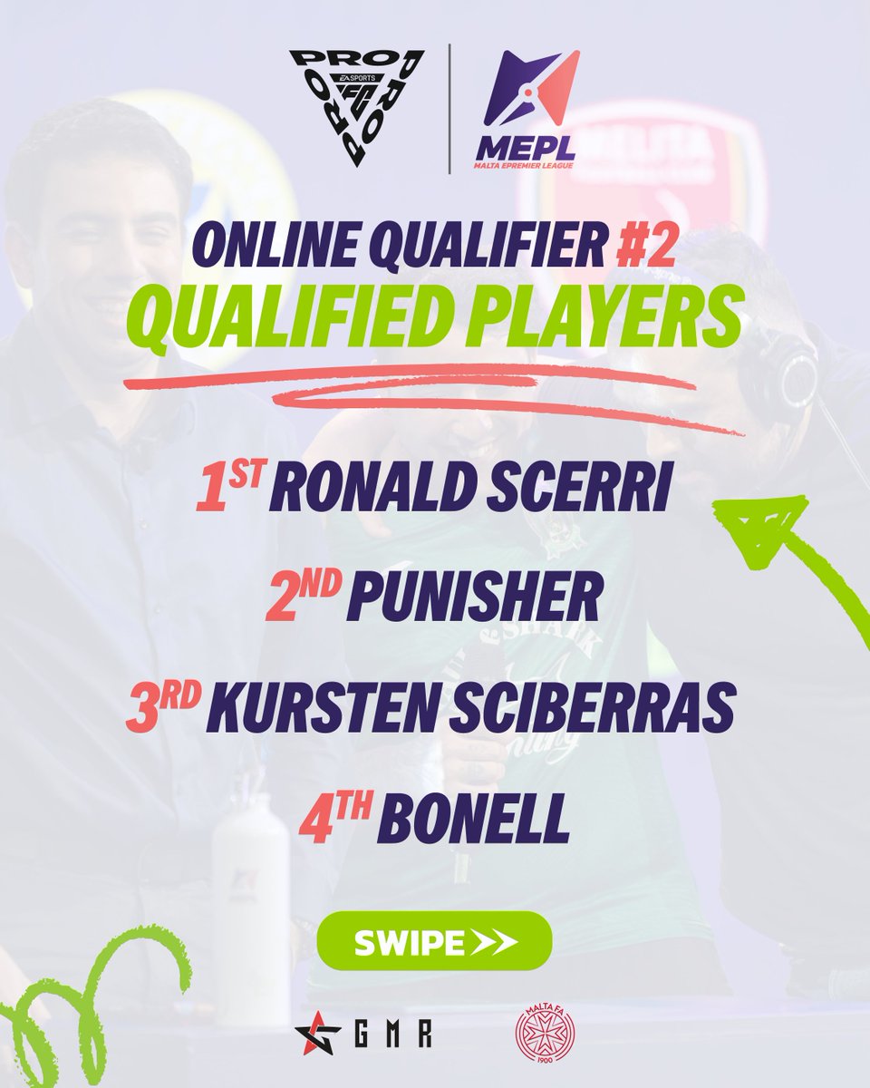 MaltaePL's tweet image. 🎮 Well played! The Top 7️⃣ players from Online Qualifier #2 have made it to the Last Chance Qualifier for the Malta ePremier League 2025/26 ⚽✨

Full standings 👉 maltaepremierleague.com/tournaments/56…

#MEPL #MaltaePremierLeague #EAFC26 #esports