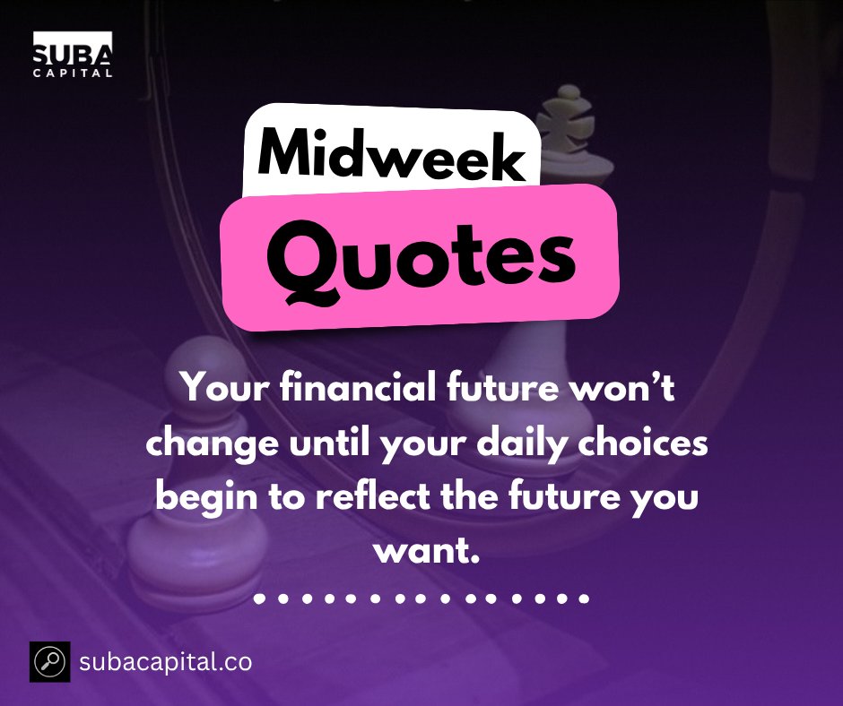 SUBACapital's tweet image. You say one thing and act differently.
Your actions should match your words.

Your financial goals work the same way your habits must align with the future you say you want.

Small decisions. Big impact.
Stay intentional.

#MidweekReflection #MoneyMindset #SUBACapital