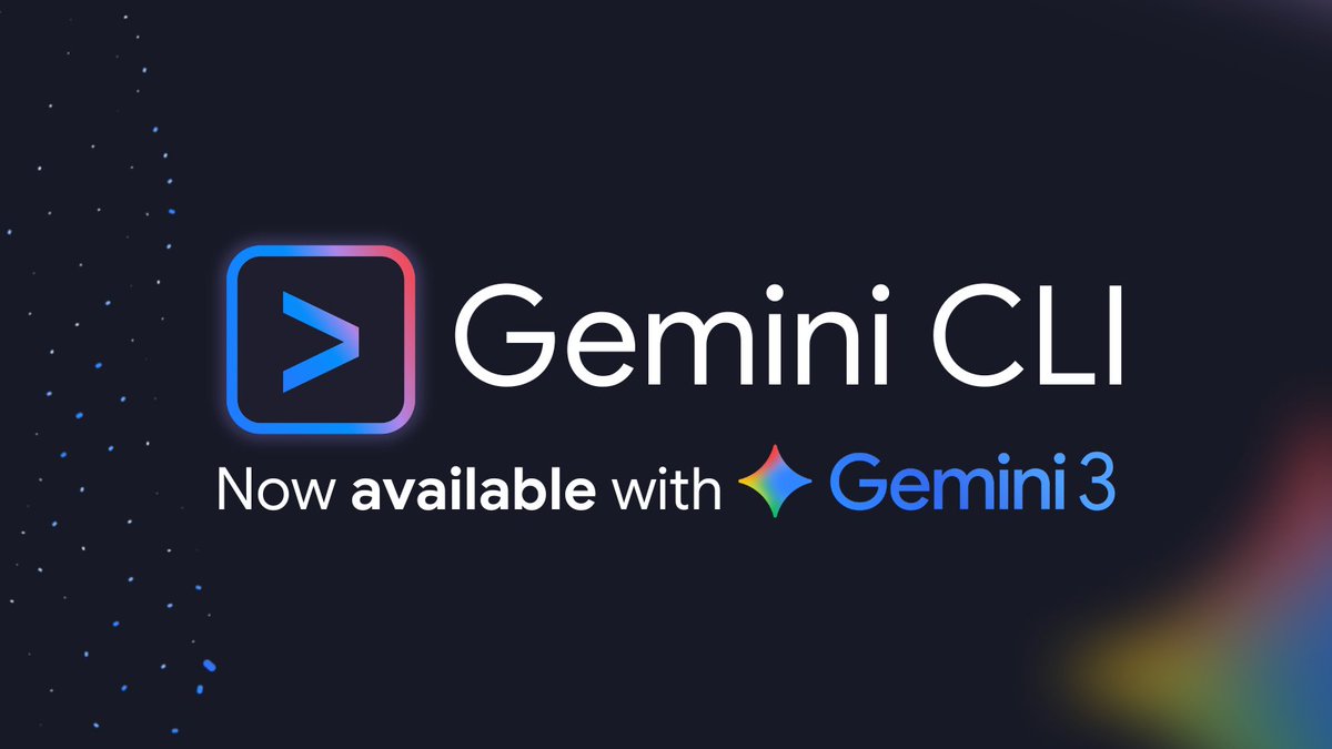 JackWoth98's tweet image. Gemini 3 is now available in Gemini CLI! 🚀

The world&apos;s best model, built on a foundation of SOTA reasoning &amp;amp; multimodality, available in your terminal.

Find the details below on how you can get access👇

#Gemini3 #GeminiCLI
