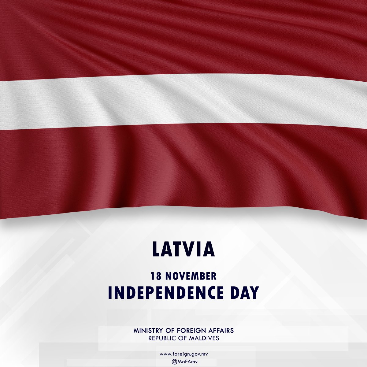 Foreign Minister Dr. Khaleel sends Independence Day greetings to the Foreign Minister of Latvia

📃Press Release | t.ly/9du-R