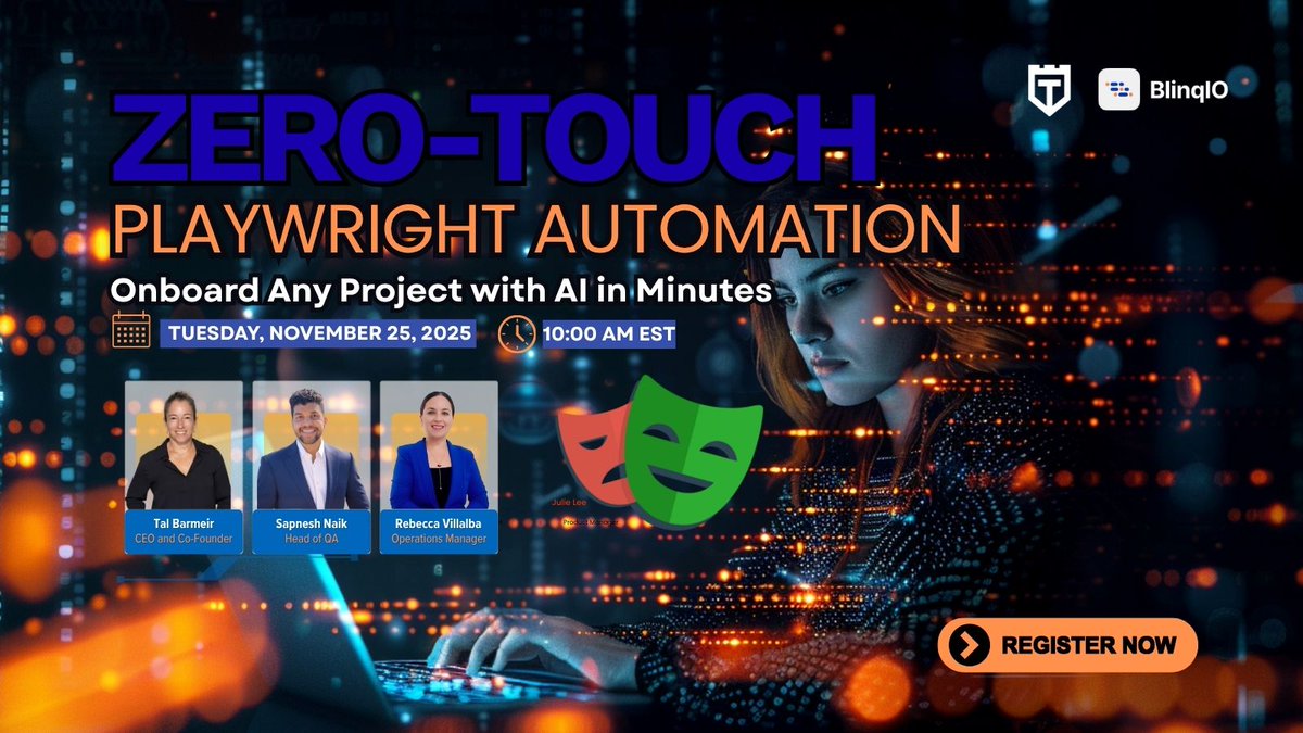 joecolantonio's tweet image. ⚙️ #Automation projects often start strong… until the app changes, the tests break, and the backlog grows. With #AITestEngineers, you can onboard any #Playwrightproject in minutes, generate #testcoverage automatically, and finally stop wasting hours chasing #flakytests. Join our…