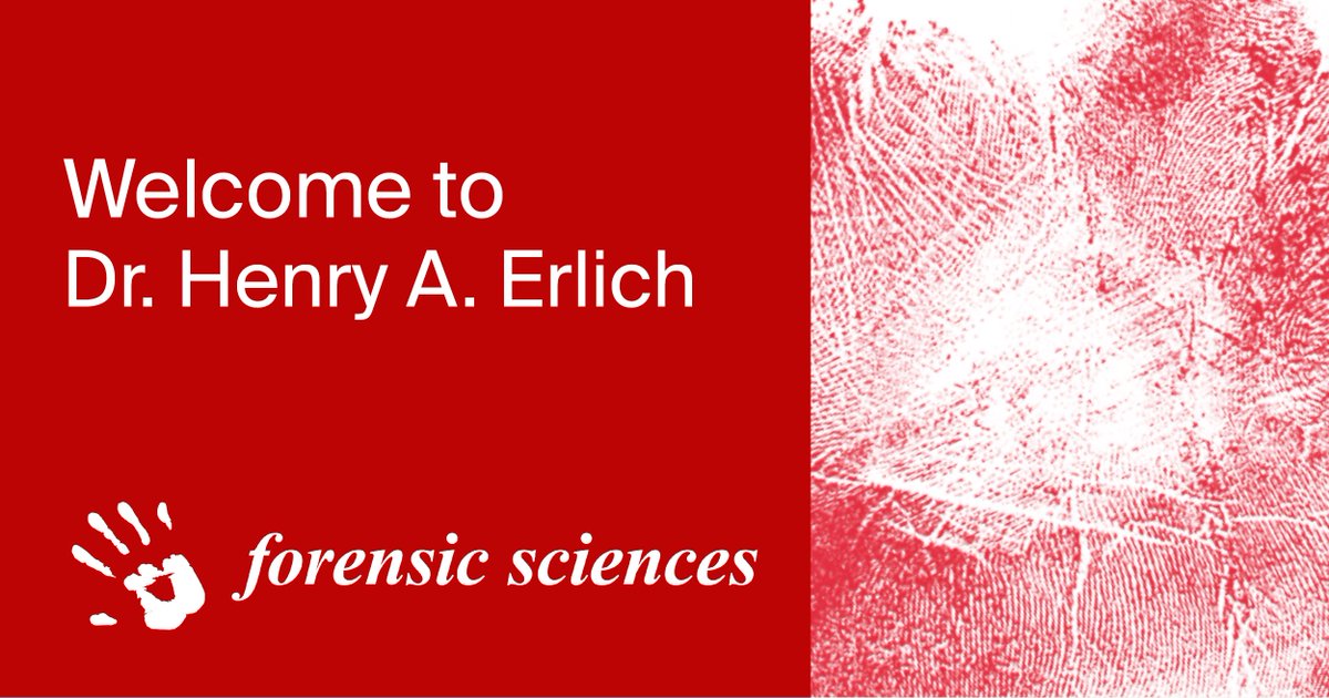 ForensicSciMDPI's tweet image. 🎊We are honored to welcome our new Editorial Board Member, Dr. Henry A. Erlich.

Dr. Henry A. Erlich is an expert in the development and application of PCR technology in forensics, immunogenetics, and population genetics. We look forward to working with you! #Forensics
