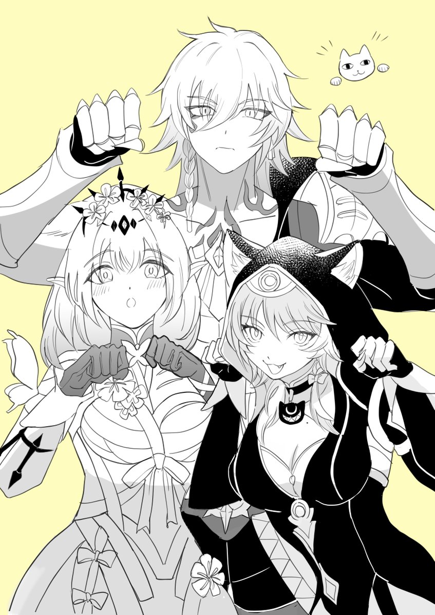 hino_1407's tweet image. 災厄組🐱
#Cipher #Castorice #Mydei