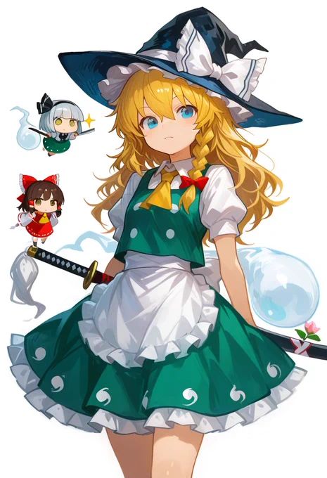 魔理沙と霊夢と妖夢