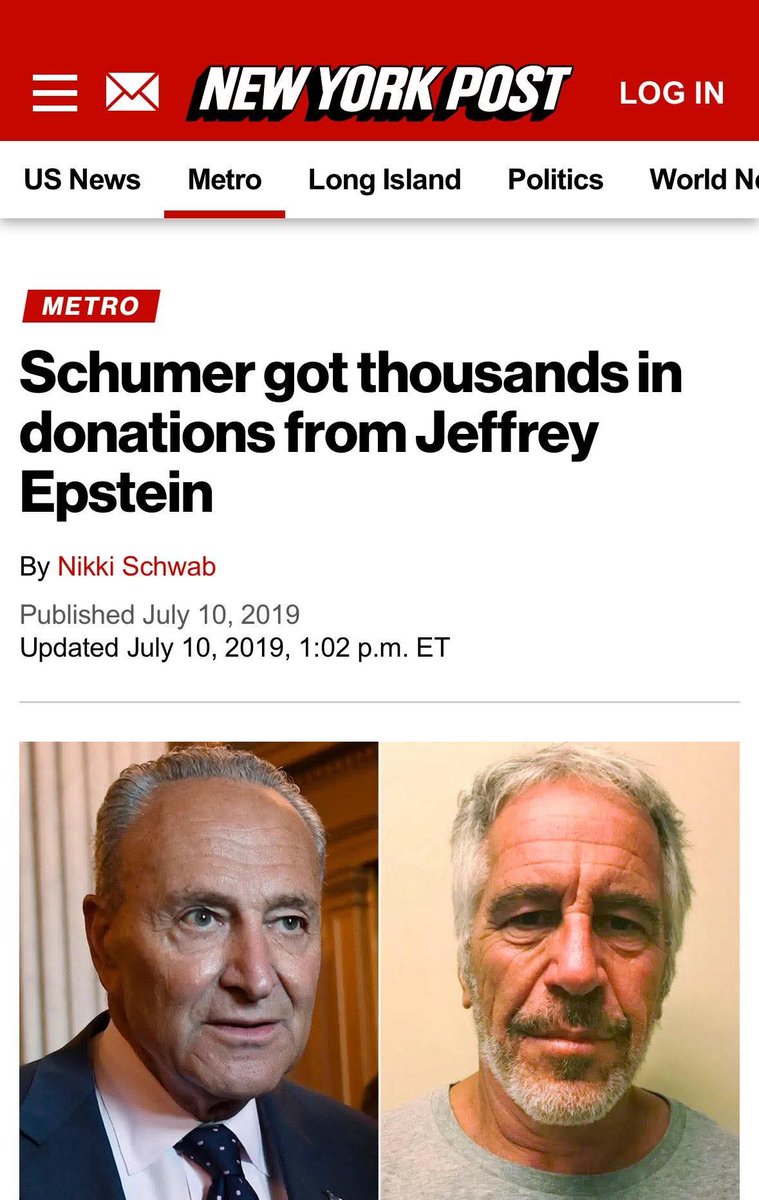 Epstein was a Democrat operative. 

Democrats are saying it doesn't  matter who is in the files  .... it is Trump that is in power now, so he is the only one that matters.  See... this proves they don't  care about punishing the pedos.  It is all about getting Trump.