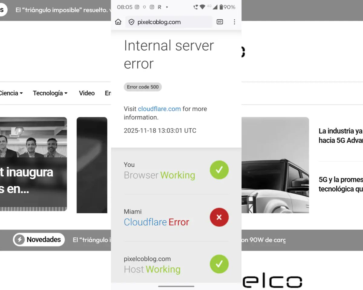 PixelcoTech's tweet image. El apagón mundial de Cloudflare que paralizó a ChatGPT, X y más 🔐

Fallos masivos en la infraestructura de Cloudflare  provocaron una interrupción global de múltiples servicios digitales; la empresa responde y gradualmente restaura la normalidad 🛜

pixelcoblog.com/2025/11/el-apa…
