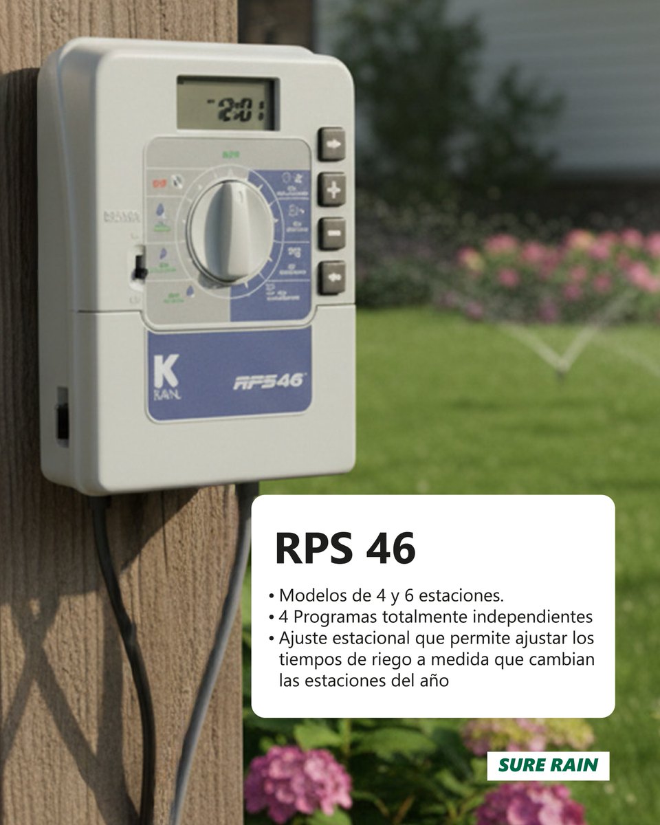 SureRain's tweet image. Programadores de Riego K-RAIN 💦

👉 RPS 46 
👉 PRO LC
👉 PRO EX 2.0

💧 Con el respaldo de Sure Rain, representante exclusivo de K-Rain en Argentina y la mejor garantía de la industria.

Sure Rain, importador y distribuidor mayorista de productos para agua y riego.