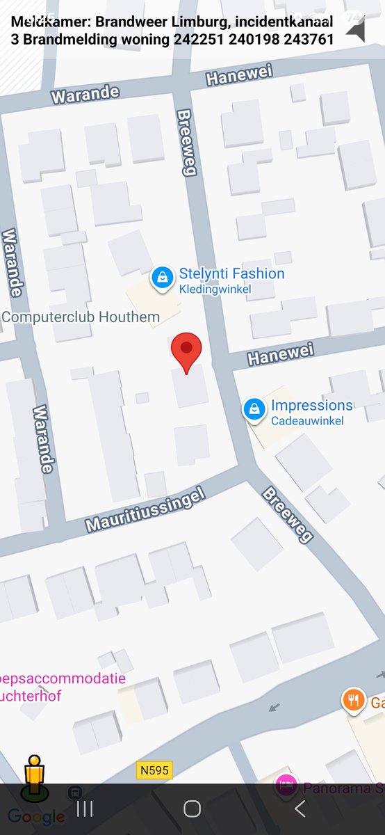 Brandmelding woning op Breeweg