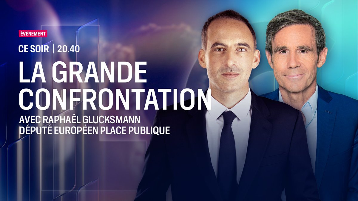 🔴 Ce soir à 20h40 sur #LCI

🗣️Raphaël Glucksmann (<a href="/rglucks1/">Raphael Glucksmann</a>) est l'invité de "𝐋𝐚 𝐆𝐫𝐚𝐧𝐝𝐞 𝐂𝐨𝐧𝐟𝐫𝐨𝐧𝐭𝐚𝐭𝐢𝐨𝐧", présentée par <a href="/DavidPujadas/">David Pujadas</a>

💬 Fiscalité, retraites, sécurité, immigration... Le coprésident de <a href="/placepublique_/">Place publique 🟡</a> répondra directement aux Français, et
