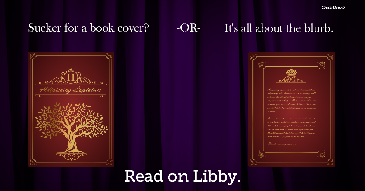 SomersetCounty1's tweet image. Do you judge a book by its cover? Or are you all about the inside?

However you choose, you can read for free on the #LibbyApp. All you need is a library card.

tinyurl.com/msz9y3tv
#libbyapp #readonlibby #bookish