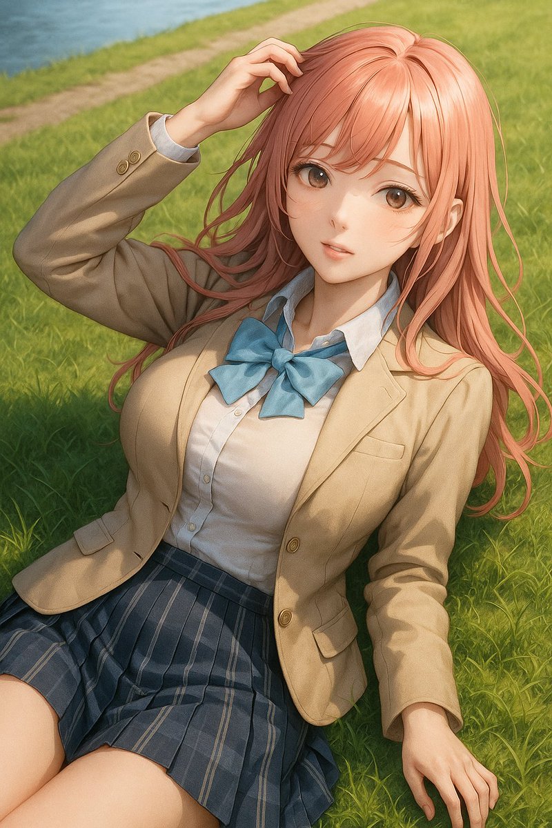 nemuru_gen's tweet image. ネムルが投稿

河川敷で寝転びリラックスする開放感ある少女。

#gpt4o #aiart