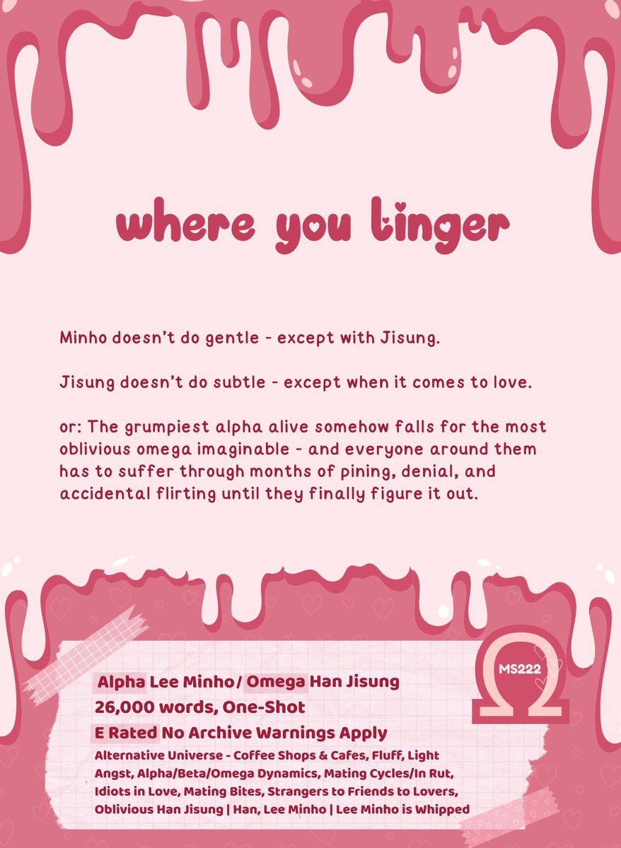 where you linger
Ω ᯓ 🐰🐿️
Ω ᯓ 26,000, one-shot
Ω ᯓ ao3.org/works/73474866