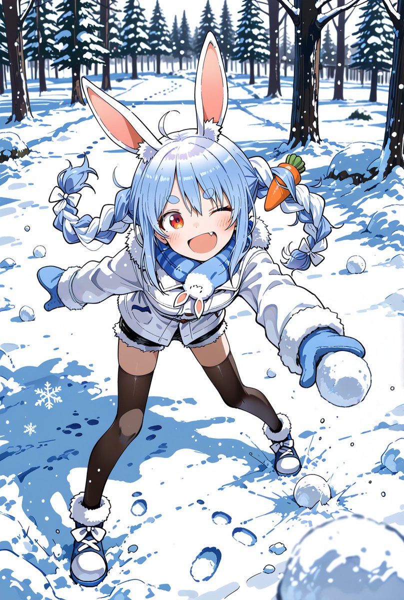 雪合戦を挑まれたペコちゃん ぺこら「望むところぺこ！！🥕」 ＃兎田