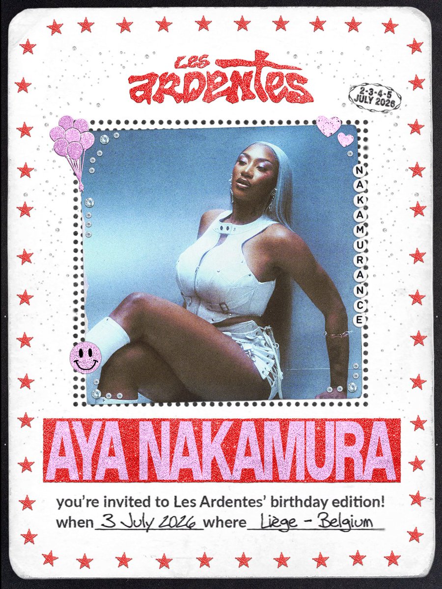 Queen Aya de retour aux Ardentes ! 💎

Rendez-vous le vendredi 3 juillet !! 💥

Tickets disponibles le 21 novembre à 11h