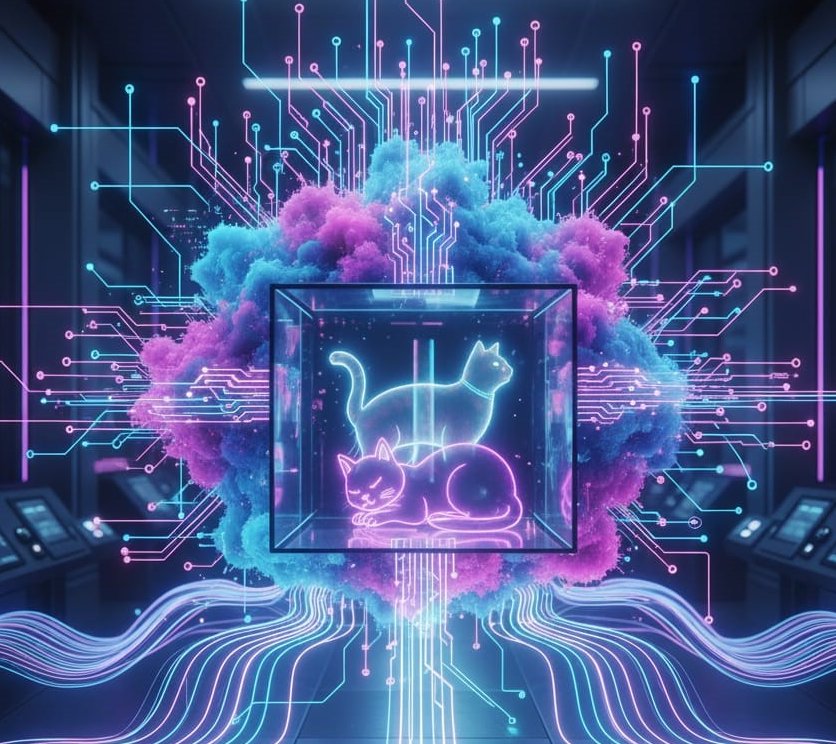 project_q_2024's tweet image. 🚀Quantum Tuesday:

Superposition: not 0 or 1, a cloud of possibilities collapsing only when measured. 

🐱Schrödinger’s Cat proves uncertainty. Classical picks one path, quantum explores all paths simultaneously. Every qubit multiplies possibilities.

#QuantumTuesday #ProjectQ