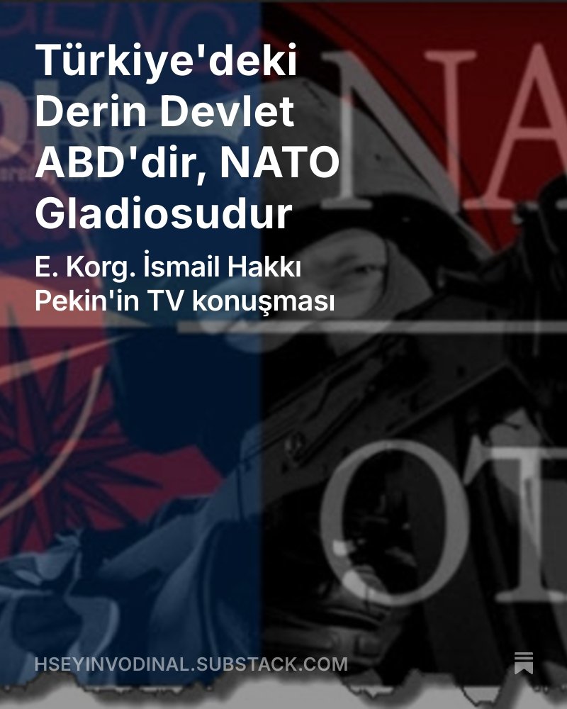 “Bir derin devlet vardır ama bu ABD derin devletinin uzantılarıdır. Millî bir derin devlet yoktur. Derin millet vardır. Türkiye’nin millî bir derin devleti olsaydı, 1970-1980 arasındaki olayları, 12 Eylül’ü ve diğer müdahaleleri ve 15 Temmuz’u yaşamazdık”
hseyinvodinal.substack.com/p/turkiyedeki-…