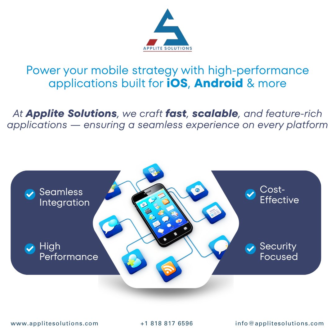 Applite_LLC's tweet image. Build apps that work everywhere!
At Applite Solutions, we craft fast, scalable &amp;amp; secure cross-platform apps for iOS, Android &amp;amp; more.
✔ Seamless integration
✔ High performance
✔ Cost-effective
✔ Security-focused
applitesolutions.com
#AppDevelopment #MobileApps