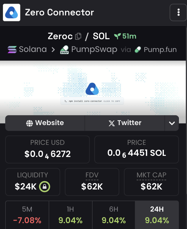 Smokeyjoethepi1's tweet image. I just stumbled upon something pretty cool!

@ZeroConnector | $ZEROC

It lets you create a Solana wallet with just a password! 

No seed phrase, no headaches. 
Really smooth user experience and designed for privacy from the ground up.

They&apos;ve also just locked up 5% of the supply…
