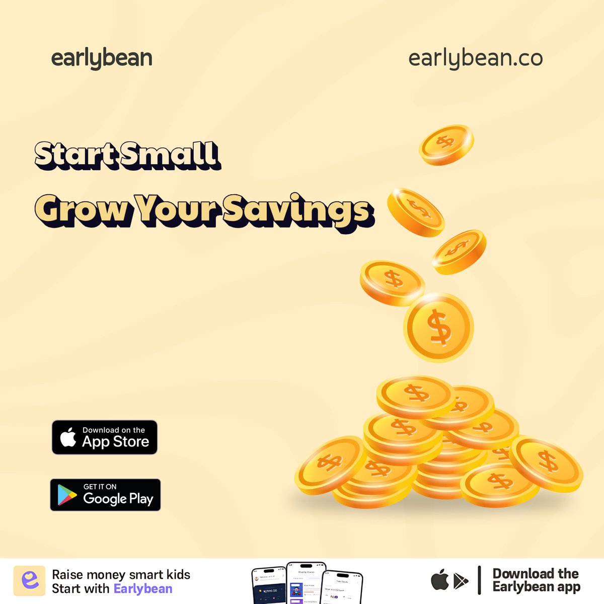 myearlybean's tweet image. Every amount counts. Start savings today and watch your savings grow until you achieve your goals.

Tap the link to get started: onelink.to/g4awxf

#myearlybean #financialliteracyforkids #parentsofkids