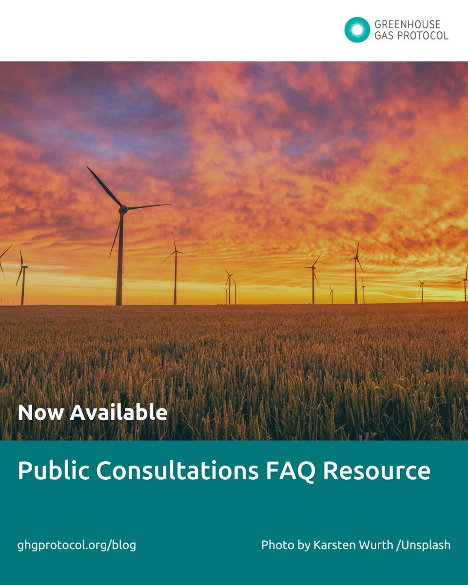 Do you have questions about GHG Protocol’s open public consultations?

We’ve compiled answers to common questions we’ve received. 

Read the FAQ ➡️ bit.ly/4r503vh