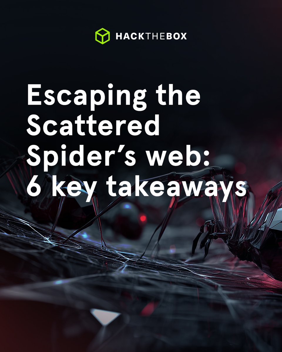 hackthebox_eu's tweet image. Is your help desk truly safe? 🕸️
Attackers like Scattered Spider aren’t waiting for a misconfigured server. In our latest deep dive following our dedicated webinar, we break down exactly how they blend crafty social engineering with technical precision. Read the analysis on our…