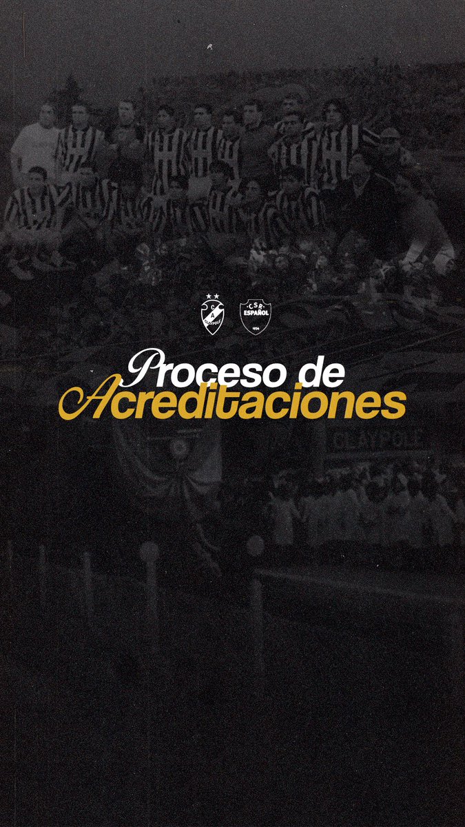 📌 Se informa que se encuentra abierto el proceso de acreditación para el encuentro frente a Centro Español, a disputarse el día domingo 23 de noviembre a las 17 hs.

⏰ Las solicitudes se recibirán hasta el viernes 21 a las 15hs.
📩prensaclaypole@gmail.com