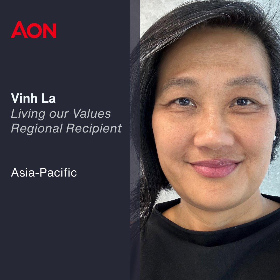 Aon_plc's tweet image. At Aon, our values guide us: united by trust as one engaged, dynamic team, committed to our purpose as one firm and passionate about empowering colleagues and clients to succeed. Here are some Q3 2025 Living Our Values awardees! #LivingOurValues #LifeAtAon