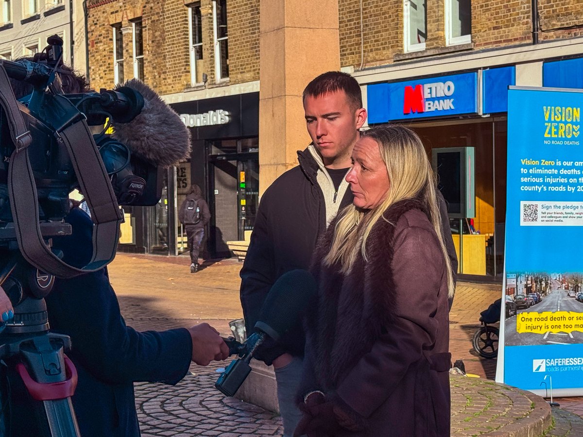 Did you spot our installation in #Chelmsford yesterday?

As part of Road Safety Week, we transformed the High Street with a powerful memorial to the 51 lives lost on Essex roads in 2024. Bereaved families joined us, with some placing the shoes of their loved ones among the