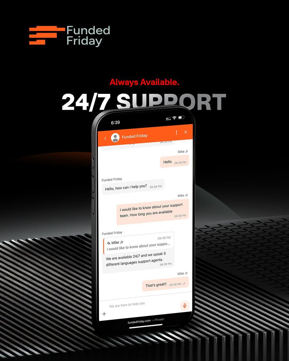 Fundedfriday's tweet image. Day or night, we’re here for you.
24/7 support for every trader who chooses to grow with us.

Real guidance. Real answers. Real people behind the screen. 💼✨

👉 fundedfriday.com

#FundedFriday #24x7Support #GetFunded #PropTrading