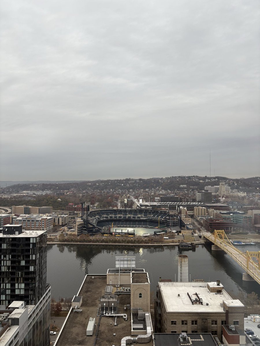 Lights are on at PNC Park, presumably because Kyle Schwarber is visiting