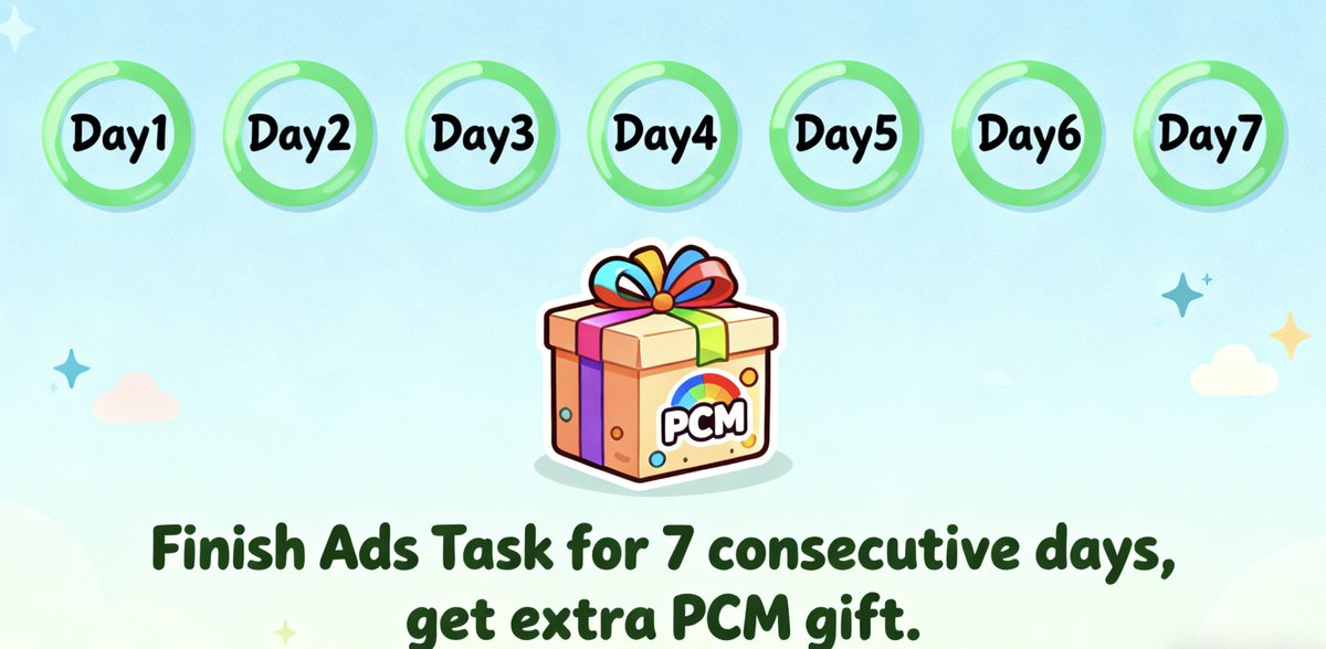pichainmall's tweet image. 2 Feature going to release in PCM following app version, Stay tuned.
#1 Earn an extra PCM gift pack by watching ads for 7 consecutive days. 
#2 Watching ads will unlock PCM wallet points on the homepage and migrate them to your on-chain address proportionally.
#PCM #PiNetwork…